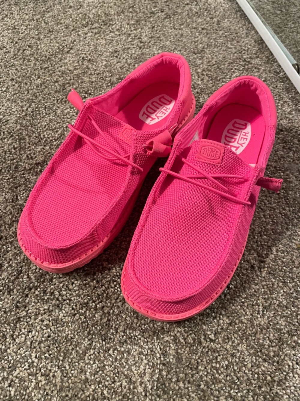 Hey Dude Hot Pink Wally Mesh Shoes size 9